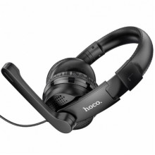 Наушники игровые с микрофоном HOCO W103 Magic tour AUX / USB проводные, с оголовьем Черные (342946)