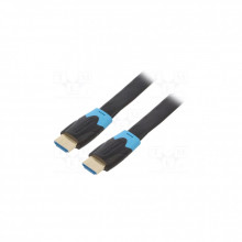 Кабель мультимедийный HDMI M to HDMI M 10.0m flat black Vention (AAKBL) (344256)