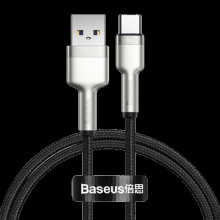 Кабель Baseus Cafule USB 2.0 to Type-C 66W 1M Черный (CAKF000101) (253356)