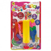 Набор Воздушных шаров "Сердце" MK 5479 насос, 17 шт, на листе