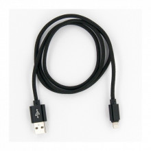 Дата кабель USB 2.0 AM to Lightning 1.0m black Dengos (NTK-L-MT-BLACK) (321456)