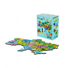 Деревянный магнитный пазл А4 "Карта Украины" PuzA4-22926, 25 элементов