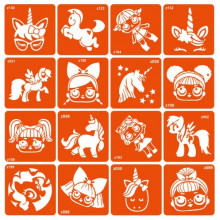 Набор трафаретов для био-тату "Unicorns + LOL" unicorns-lol-16