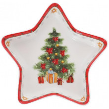 Блюдо в формі зірки "Ялинка" 17.5см, порцелянове (195966)