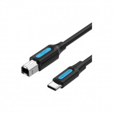 Кабель для принтера USB-C 2.0 to BM 1.5m 2A black Vention (CQUBG) (344276)