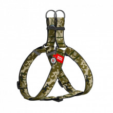 Шлей для собак WAUDOG Nylon с QR паспортом "Милитари" пластиковый фастекс XL (324-4026) (310376)