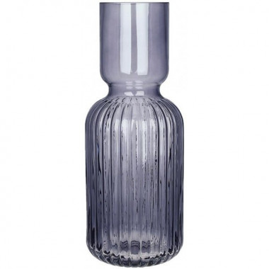 Ваза декоративна "Bottle Grey" Ø11х30см, скло, сіро-синій (236576)