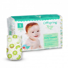 Подгузники Offspring Hairykiwi размер S 3-6 кг 48 шт (DP-OI-FAT-S48P-HKW) (315876)