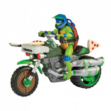 Машина TMNT Боевой транспорт с фигуркой Леонардо На Мотоцикле (83431) (267486)