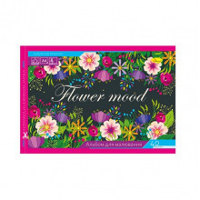 Альбом для рисования "Flower mood" АП-0305-4, 40 листов, скоба с перфорацией
