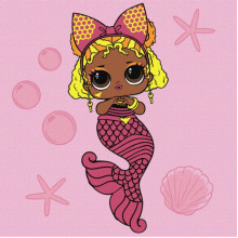 Картина по номерам "L.O.L. Surprise! Mermaids Queen Bee" KHO6265, 40х40 см