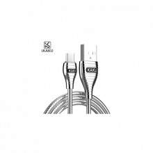 Дата кабель USB 2.0 AM to Micro 5P 1.0m 2.8A silver iKAKU (YT-iK/AL-MS) (323296)