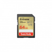 Карта памяти SanDisk 64GB SD class 10 UHS-I U3 V30 Extreme (SDSDXV2-064G-GNCIN) (344396)