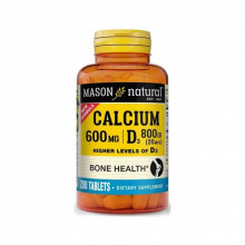 Минералы Mason Natural Кальций 600 мг с Витамином D3 800 МЕ, Calcium 600 mg with Vitamin D3 800 IU, 2 (MAV17132) (309596)