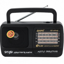 Радиоприемник радио FM ФМ KIPO KB-409AC Aux Чёрный (197796)