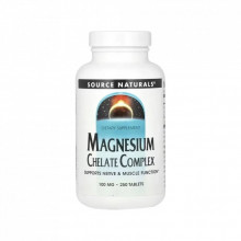 Минералы Source Naturals Магний Хелат, 100 мг, Magnesium Chelate Complex, 250 таблеток (SNS-00318) (309896)