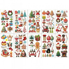 Набор детских временных тату "Рождество и Новый год №4" christmas-tatoo-set-10-4