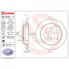 Тормозной диск Brembo 08.R101.11 (298307) Тормозной диск Brembo 08.R101.11 (298307)