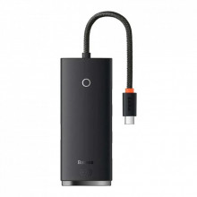 Концентратор Baseus USB-C to 4xUSB 3.0 0.25m black (WKQX030301) (321307)
