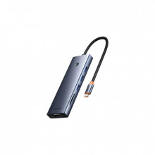 Концентратор Baseus USB-C 10-in-1 HDMI 4K60Hz + VGA + 3xUSB 3.0 + PD + RJ45 1000Mbps + SD/TF + 3.5mm gray (B0005280C811-00) (343307)