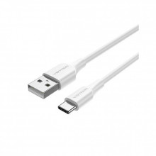 Дата кабель USB 2.0 AM to USB-C 1.0m 3A white Vention (CTHWF) (344307)