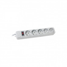 Сетевой фильтр питания Maxxter SPM5-G-6G серый 1,8 м кабель, 5 розеток (SPM5-G-6G) (154407)
