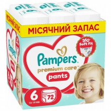 Подгузники Pampers Premium Care Pants Розмір 6 (13-19 кг) 72 шт (8006530320139) (346407)