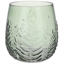 Ваза скляна Ancient Glass «Leaf» Ø16х19см, зелене скло (236607)