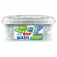 Капсулы для стирки Pro Wash Universal Альпийская свежесть 130 шт. (4823128002239) (340807)