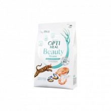Сухой корм для кошек Optimeal Beauty Fitness беззерновой на основе морепродуктов 4 кг (4820215366045) (322907)