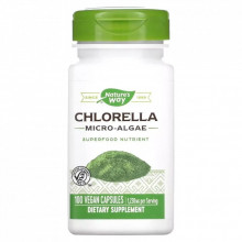 Витаминно-минеральный комплекс Nature's Way Хлорелла, 1230 мг, Chlorella, Micro-Algae, 100 вегетарианских капсул (NWY-11850) (309017)
