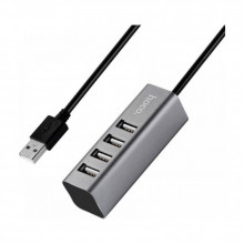 Концентратор HOCO USB 2.0 to 4xUSB Line machine HB1 Tarnish (6957531038139) (341017)
