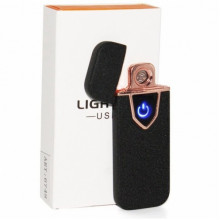 Спиральная электрическая USB зажигалка ZGP 711 Чёрная (174217)