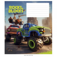 Тетрадь ученическая "Rocks&Blocks" 012-3280K-5 в клетку, 12 листов