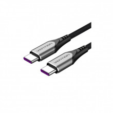 Дата кабель USB-C to USB-C 2.0m 5A aluminum gray Vention (TAEHH) (344217)