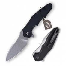 Нож Hightron Mini Ventura, D2, G10, чорний, сталевий stonewash клинок (HK05BLKS) (280417)