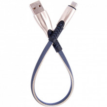 Дата кабель USB 2.0 AM to Micro 5P 0.25m gray Dengos (PLS-M-SHRT-PLSK-GREY) (321817)