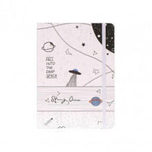 Блокнот на резинке 14х21см 80л. пл.80g. 3783-6L-1 клетка (3783-6L-3)