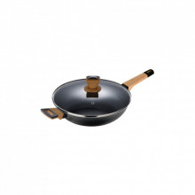 Сотейник Bergner Earth black з кришкою та довгим руків'ям 28 см (BG-34628-BK) (287627)