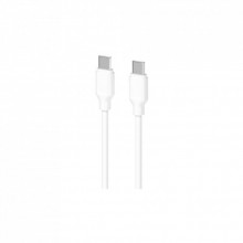 Дата кабель USB-C to USB-C 1.0m Glow 60W white 2E (2E-CCCC-WH) (321627)