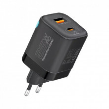 Зарядное устройство Promate USB-C + USB-A (powerport-25ac.black) (321827)