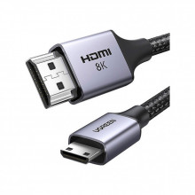 Кабель мультимедийный HDMI M to HDMI mini M 2.0m 8K HD163 black Ugreen (15515) (340827)