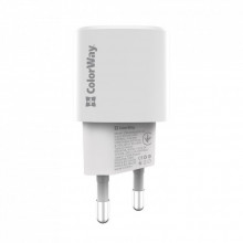 Зарядное устройство ColorWay GaN PD Port USB PPS (Type-C PD + USB QC3.0) (33W) white (CW-CHS043PD-WT) (208927)