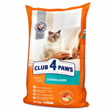 Сухой корм для кошек Club 4 Paws Премиум. Для стерилизованных 14 кг (4820083909665) (199537)