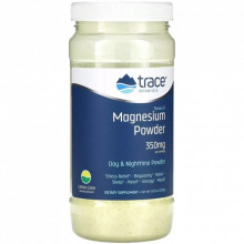 Минералы Trace Магний, вкус лимон-лайм, 350 мг, Stress-X, Magnesium Powder, Trace Minerals, 25 (TMR-00274) (309837)