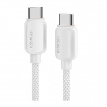 Дата кабель USB-C to USB-C 1.0m 100W white Essager (EXCTT1-WL02-P) (343837)