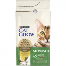 Сухой корм для кошек Purina Cat Chow Sterilised с курицей 1.5 кг (7613032233396) (201147)