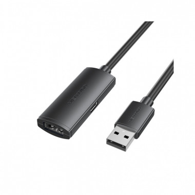Дата кабель USB 2.0 AM/AF 25.0m Active black Vention (CBKBS) (344347)