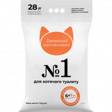 Наполнитель для туалета Super Cat №1 Древесный впитывающий 6+1 кг (6974) (202547)