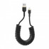 Дата кабель USB 2.0 AM to Lightning 1.0m spiral black ColorWay (CW-CBUL051-BK) (260847)